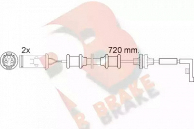 R BRAKE 610444rb -  Сигнализатор, износ тормозных колодок